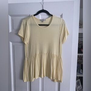 Yellow peplum shirt